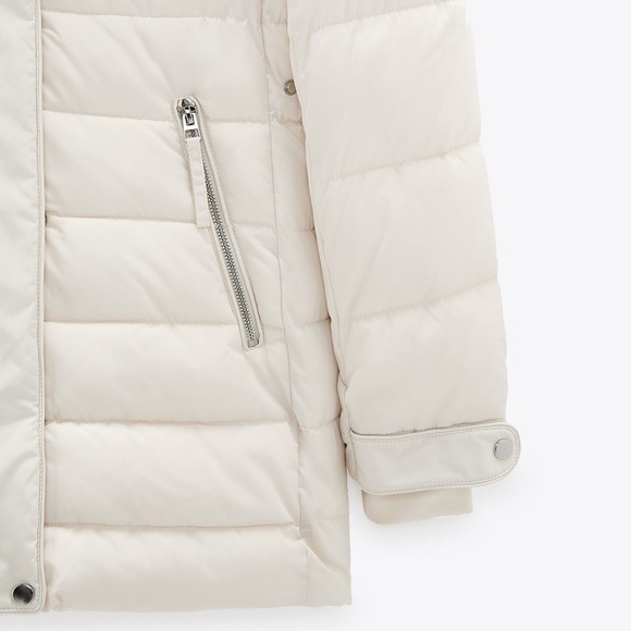 ZARA WATER REPELLENT PUFFER COAT - Picture 4 of 13